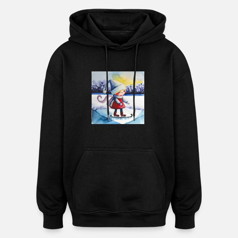 Un peu de gel - Sweat à capuche oversize unisexe - noir