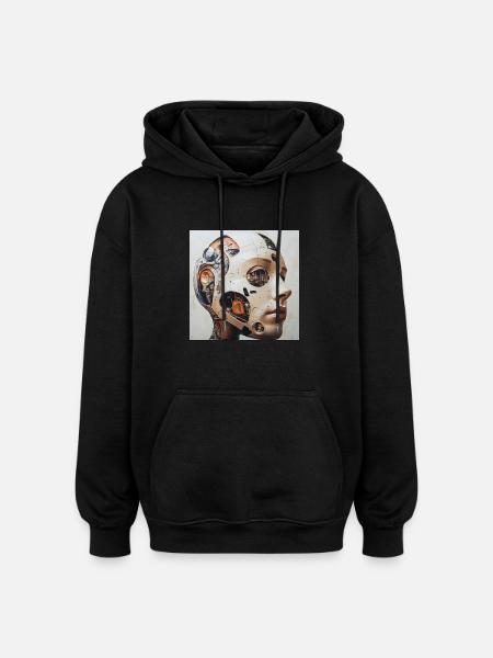 Machina - Oversized Unisex Hoodie - black