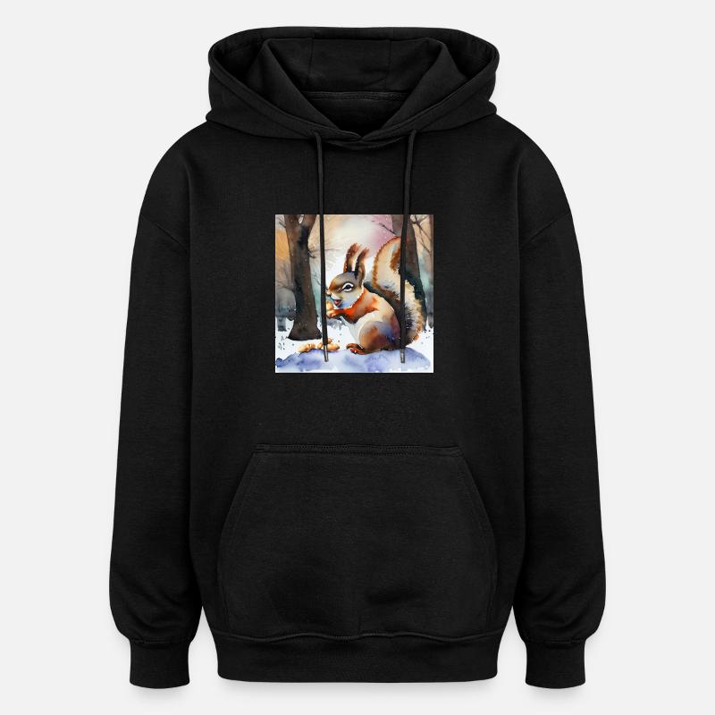 Schätze des Winters - Oversized Unisex Hoodie - Schwarz