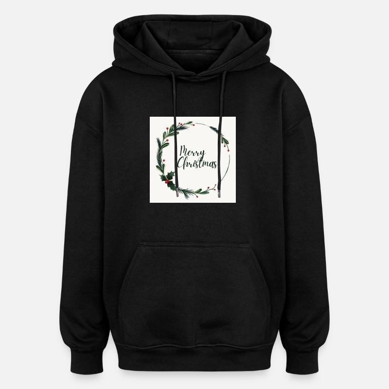 JOYEUX NOËL - Sweat à capuche oversize unisexe - noir