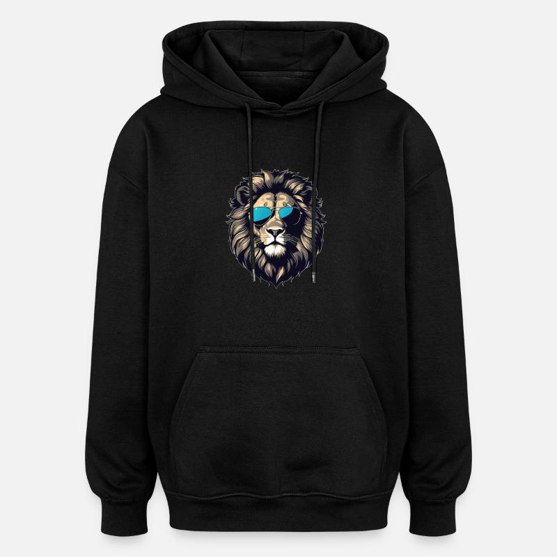 Nuances de la jungle - Sweat à capuche oversize unisexe - noir