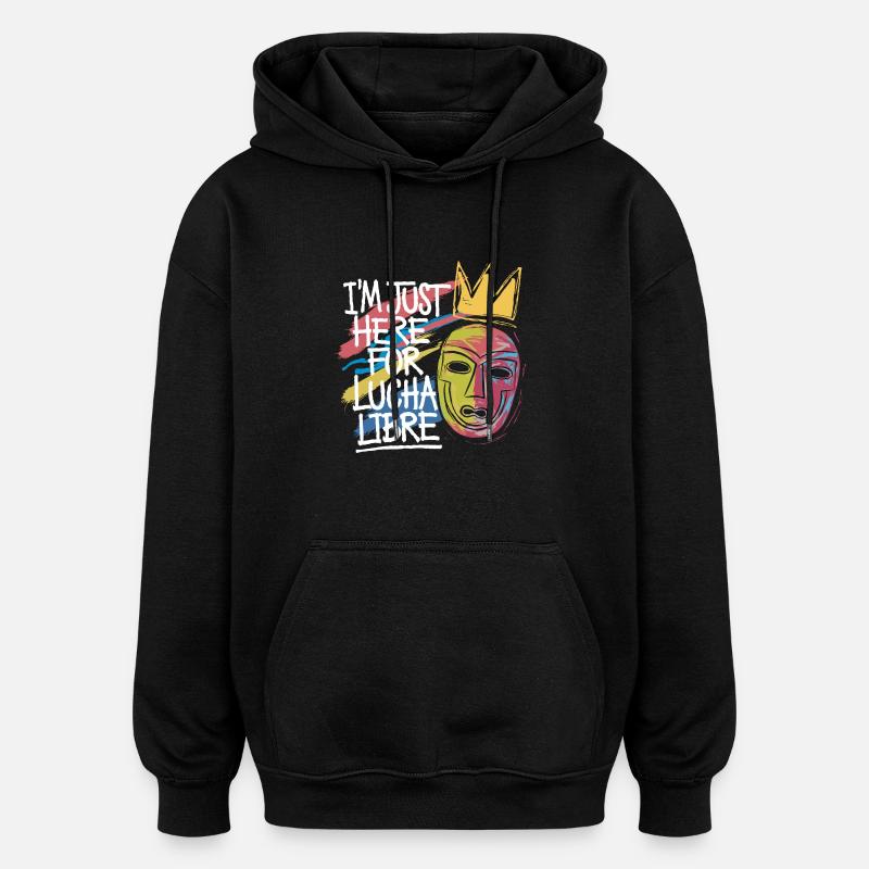 For Lucha Libre fans - Oversized Unisex Hoodie - black