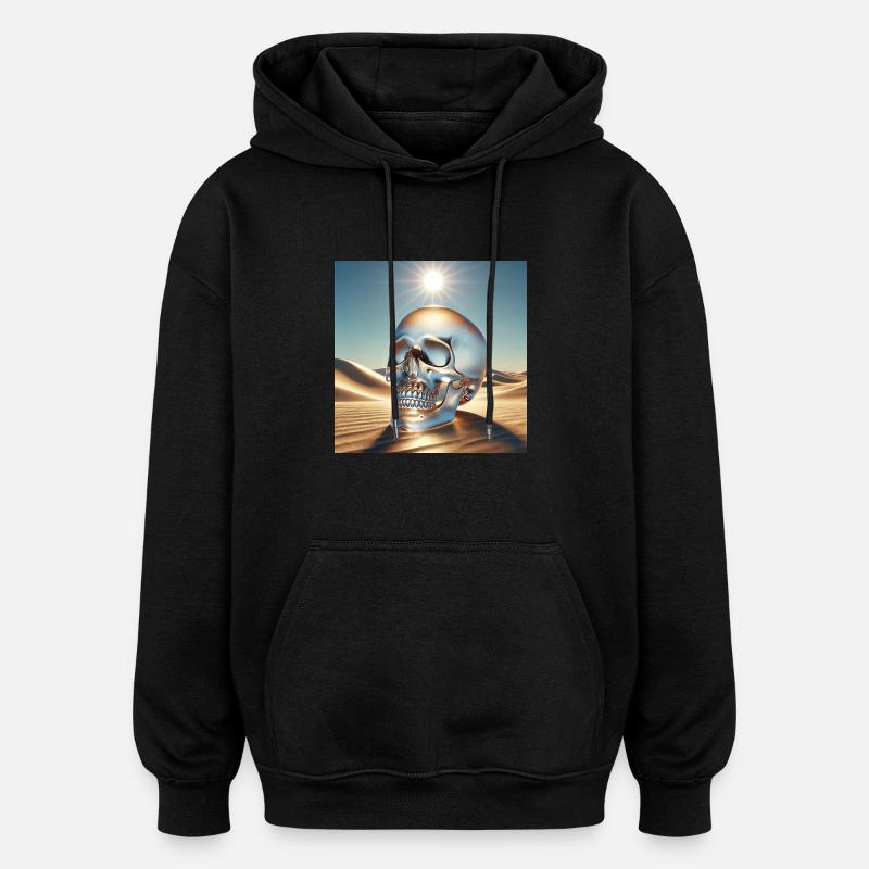 Crâne de cristal - Sweat à capuche oversize unisexe - noir