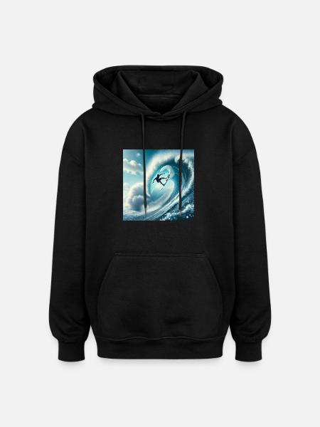 Ride the freedom - Oversized Unisex Hoodie - black