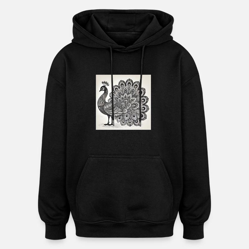 Freistil I - Oversized Unisex Hoodie - Schwarz