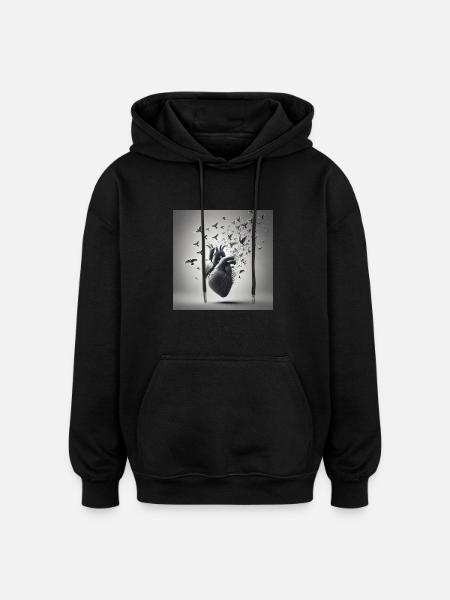 Émotions libérées - Sweat à capuche oversize unisexe - noir