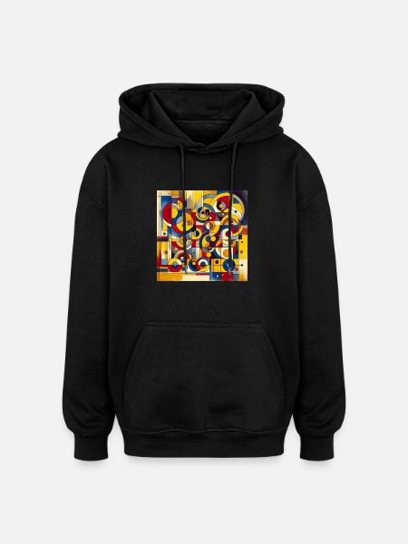 Abstrakte Kunst - Oversized Unisex Hoodie - Schwarz
