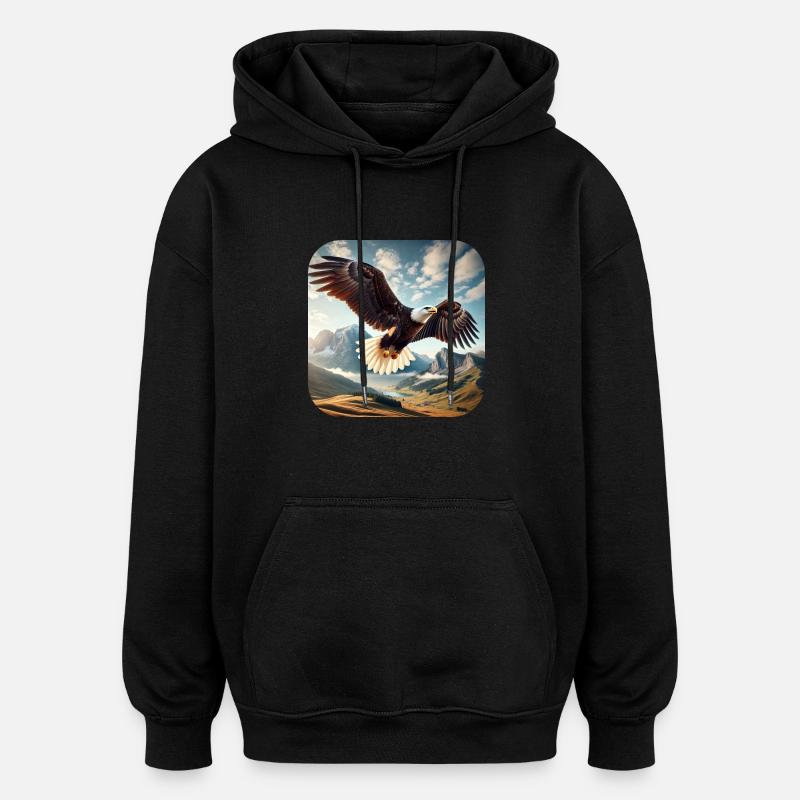 Weißkopfseeadler - Oversized Unisex Hoodie - Schwarz