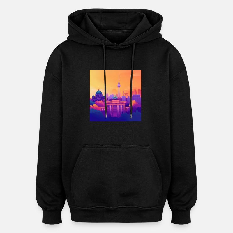 Berlin - Oversized Unisex Hoodie - Schwarz