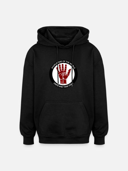 Shoplifters unite! - Oversized Unisex Hoodie - black