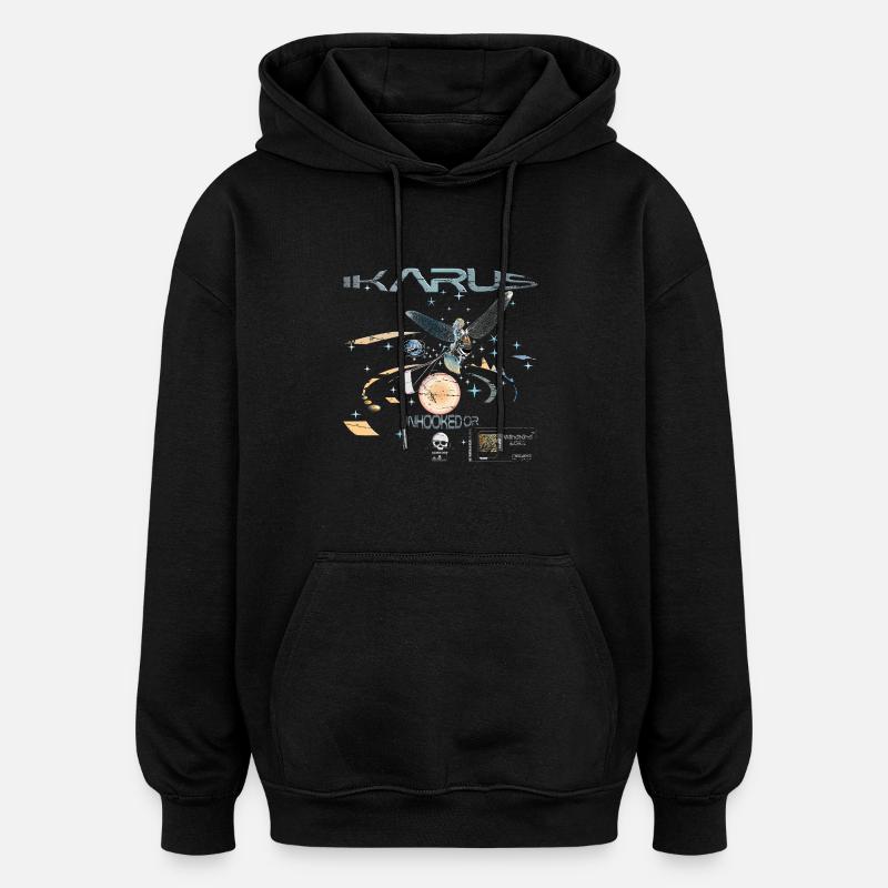 Ikarus - Oversized Unisex Hoodie - Schwarz