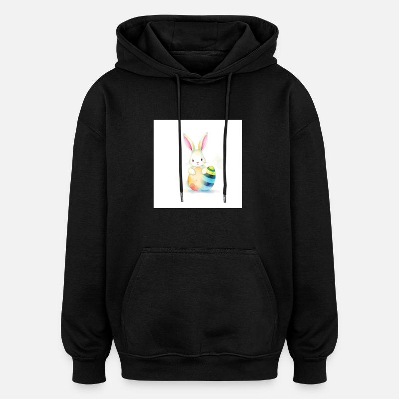 Hasi’s Ostereierwunder - Oversized Unisex Hoodie - Schwarz