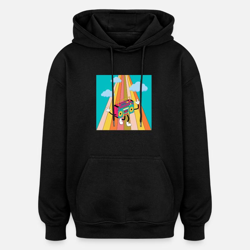 Radioman - Sweat à capuche oversize unisexe - noir