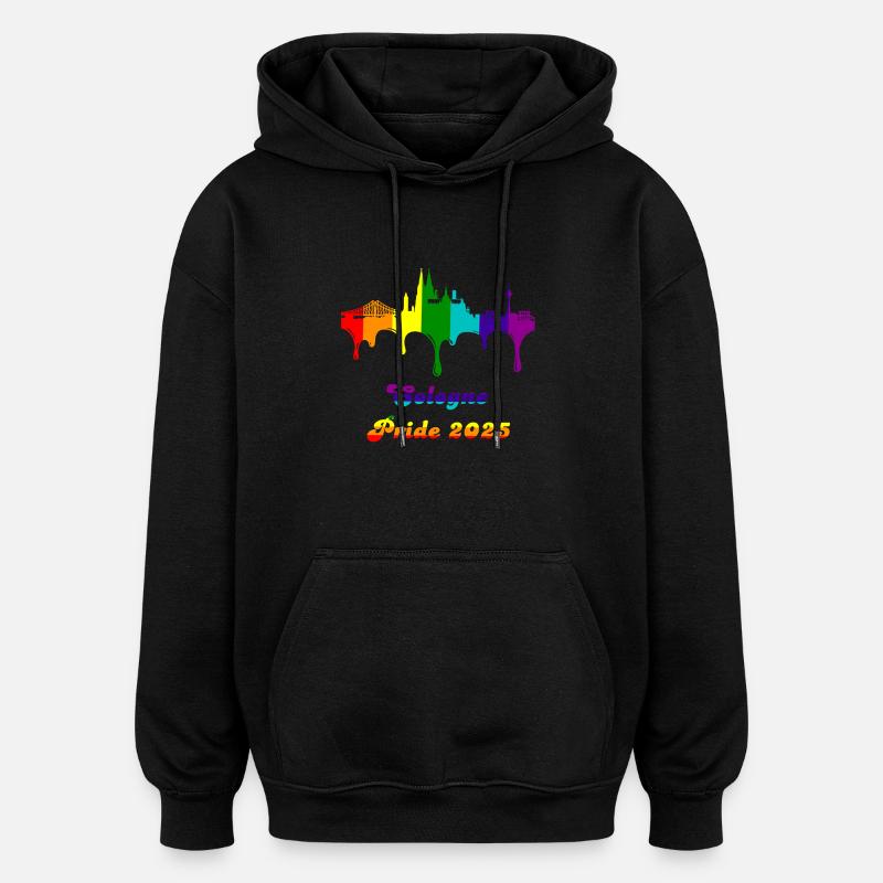 Pride 2025 Cologne - Oversized Unisex Hoodie - Schwarz