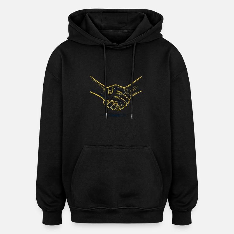 Solidarität - Oversized Unisex Hoodie - Schwarz