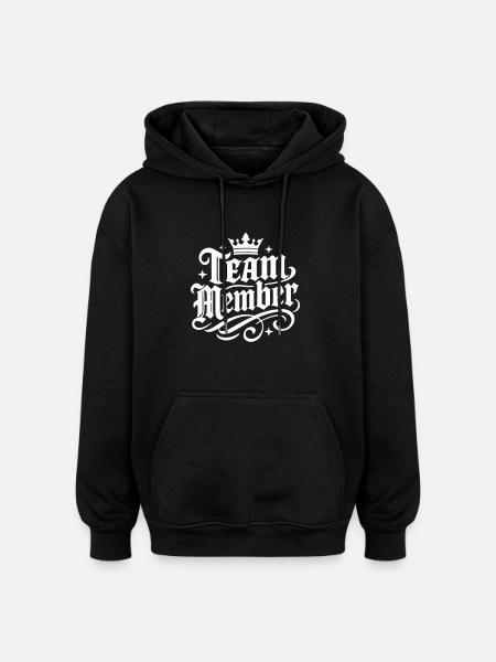 Team Member Krone - Oversized Unisex Hoodie - black