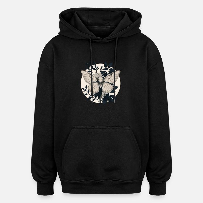 Papillon mystique - Sweat à capuche oversize unisexe - noir