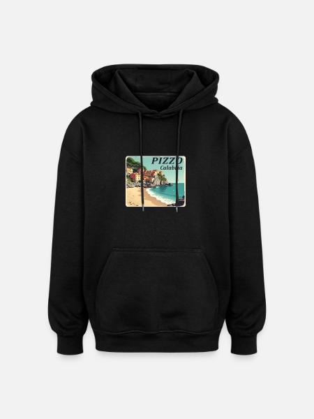 Pizzo Kalabrien - Oversized Unisex Hoodie - Schwarz
