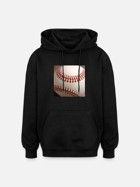 Baseball - Oversized Unisex Hoodie - black