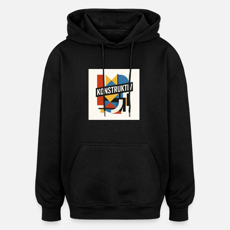 konstruktiv - Oversized Unisex Hoodie - Schwarz