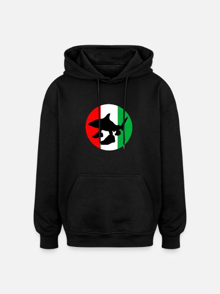 Italian Brainrot - Oversized Unisex Hoodie - black