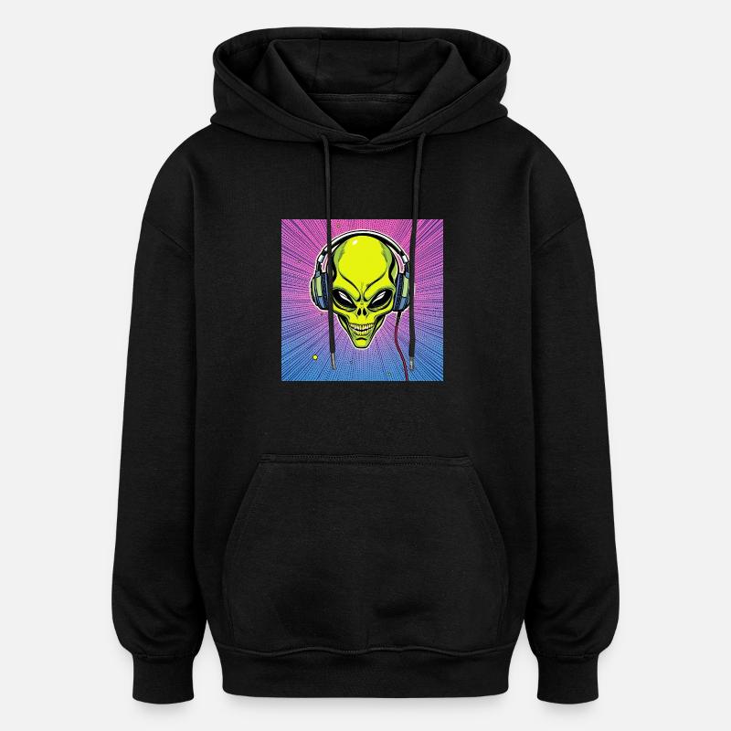 Casque Alien Skull - Sweat à capuche oversize unisexe - noir