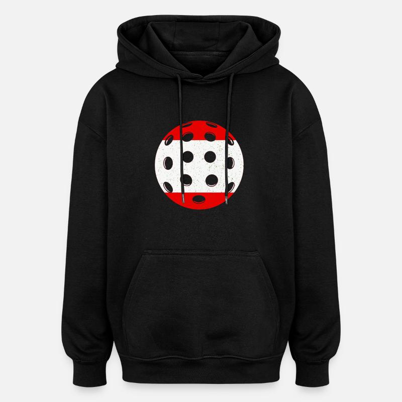 Pickleball Autriche - Sweat à capuche oversize unisexe - noir
