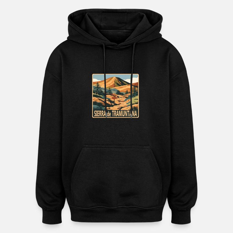 Sierra de Tramuntana - Sweat à capuche oversize unisexe - noir
