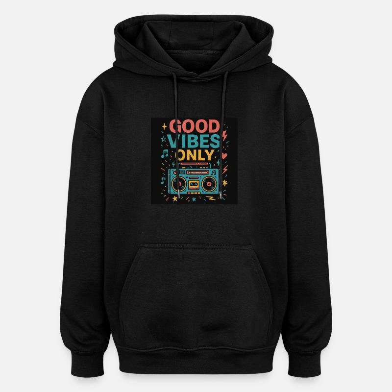 Vibes uniquement - Sweat à capuche oversize unisexe - noir