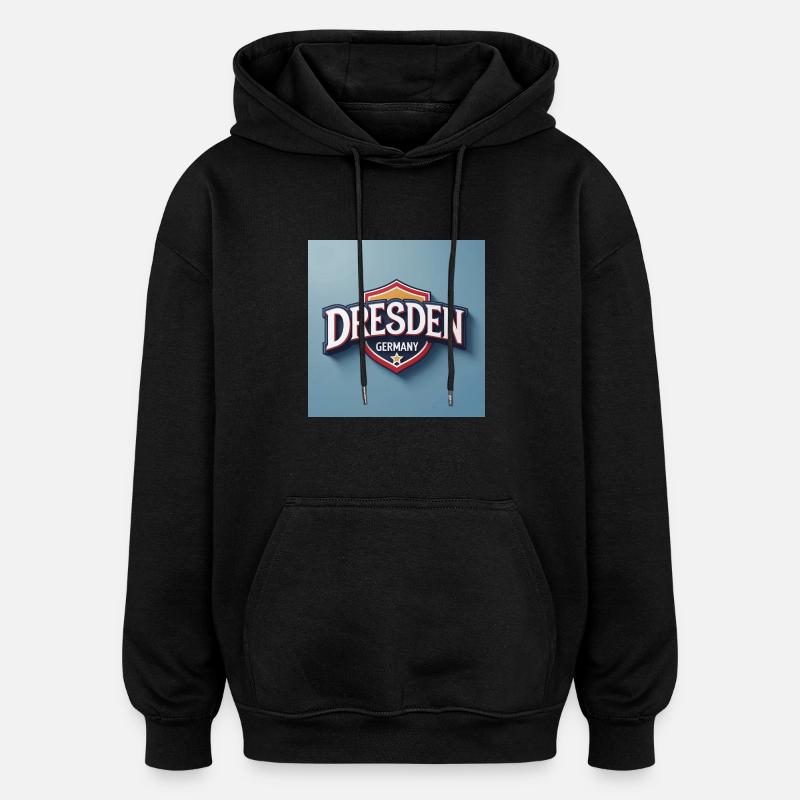 Dresden, Germany - Oversized Unisex Hoodie - Schwarz