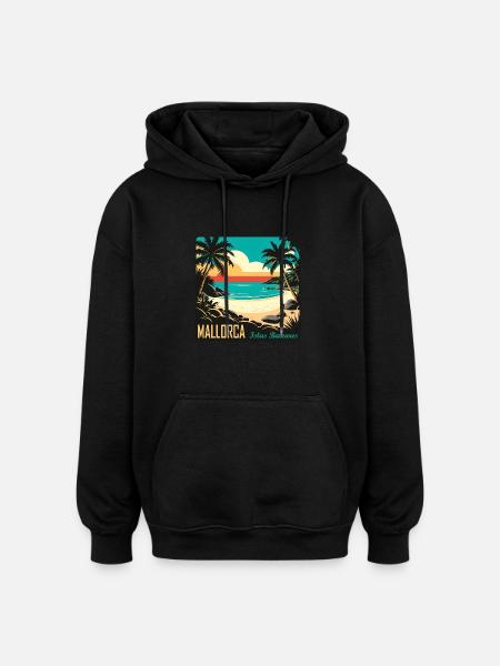 Mallorca Balearen - Oversized Unisex Hoodie - Schwarz