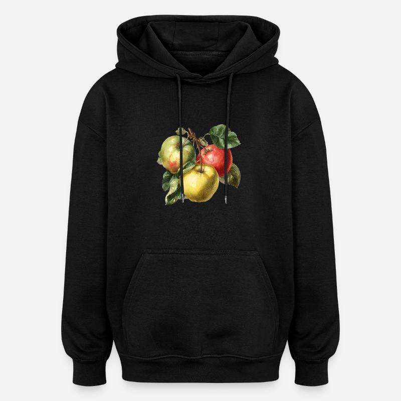 Pomme - Sweat à capuche oversize unisexe - noir