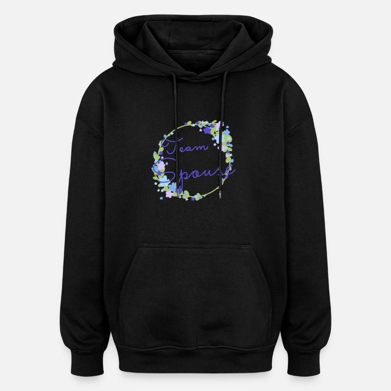 Equipe Conjoint /Equipe Verlobte :r - Sweat à capuche oversize unisexe - noir
