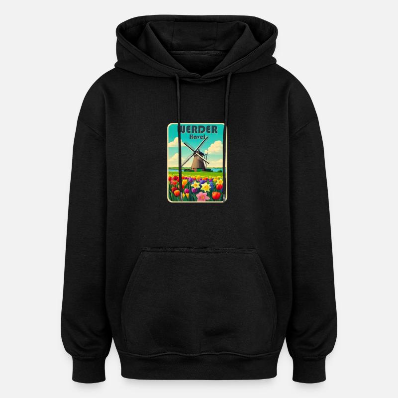 Werder Havel Windmühle - Oversized Unisex Hoodie - Schwarz