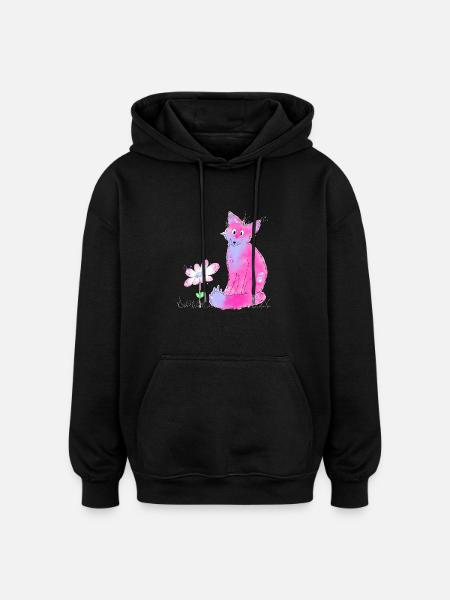 Die den Fuchs liebt - Oversized Unisex Hoodie - Schwarz
