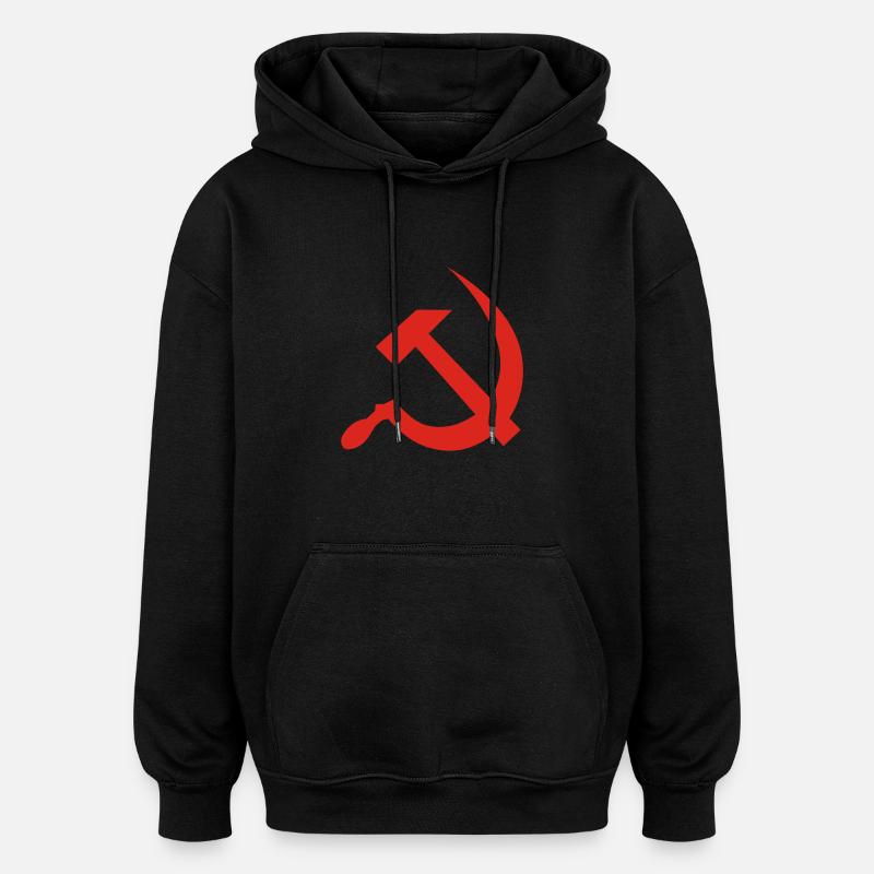 Hammer & Sickle - Sweat à capuche oversize unisexe - noir