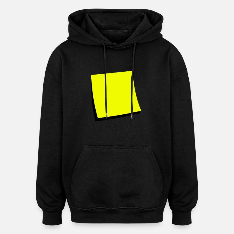 sticky note - add text - Sweat à capuche oversize unisexe - noir