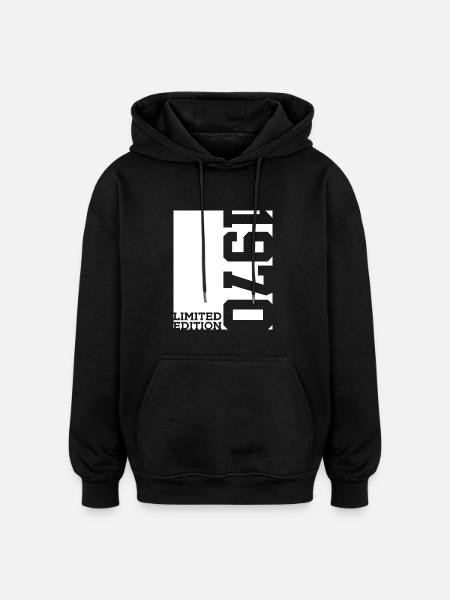 56TH BIRTHDAY LIMITED EDITION 1970 - Oversized Unisex Hoodie - black