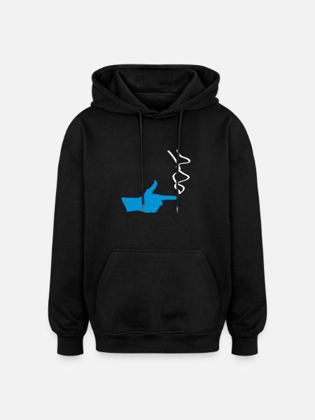 fingergun 2c - Oversized Unisex Hoodie - black