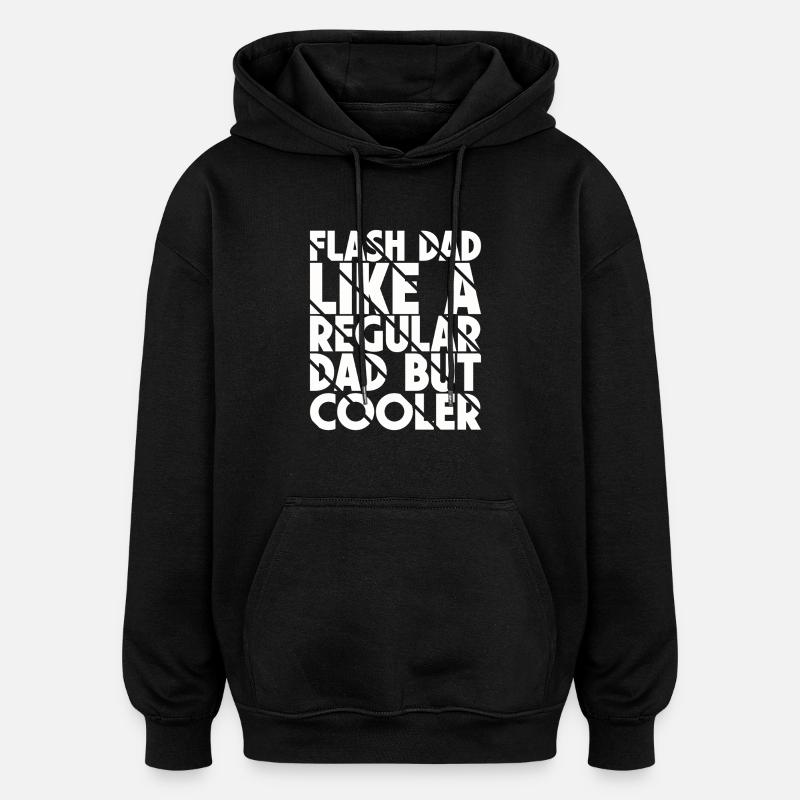 Bouldering Flash Papa Boulderer - Oversized Unisex Hoodie - black