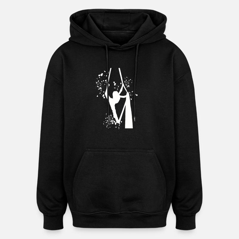 Vertikaltuch Luftakrobatik Aerial Silk - Oversized Unisex Hoodie - Schwarz