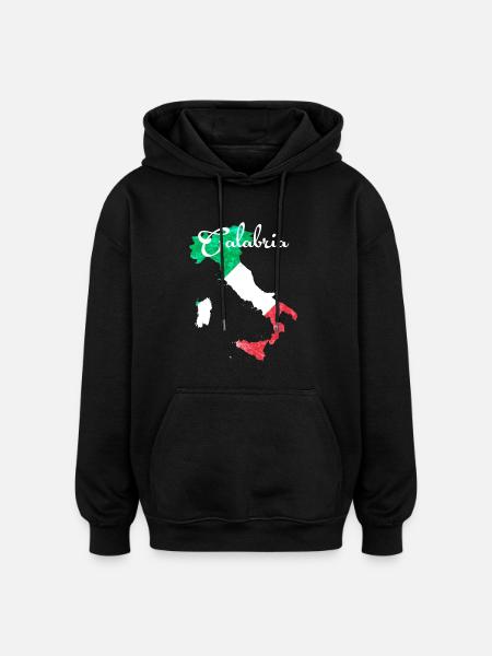 Calabria - Oversized Unisex Hoodie - Schwarz