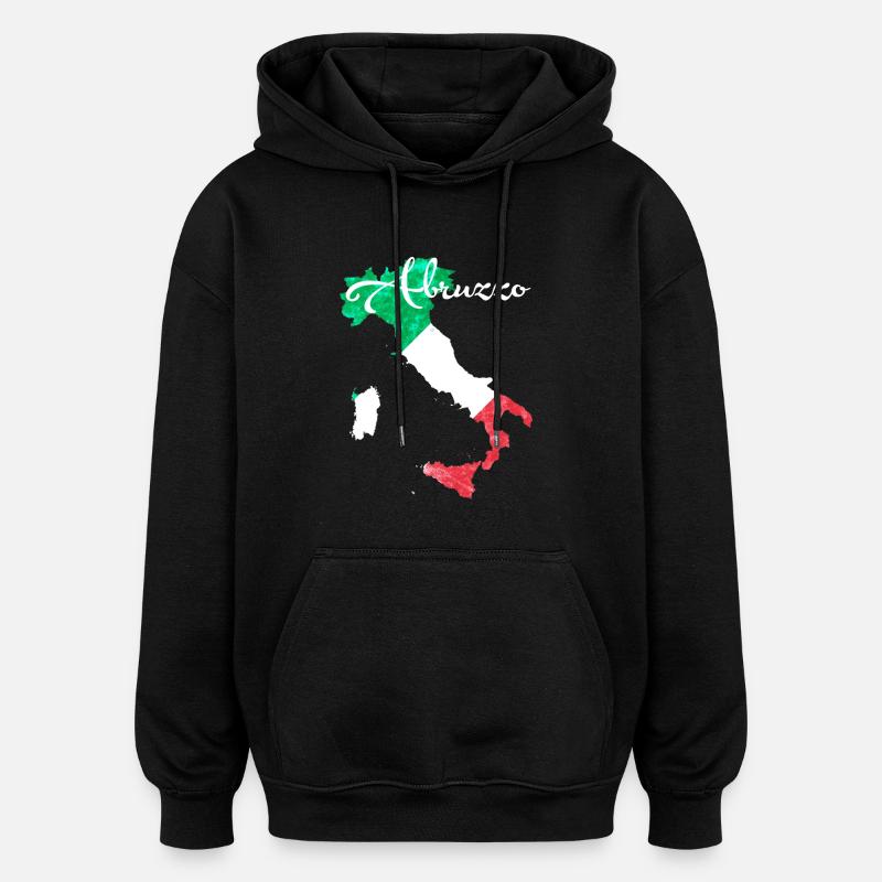 Abruzzo - Oversized Unisex Hoodie - black