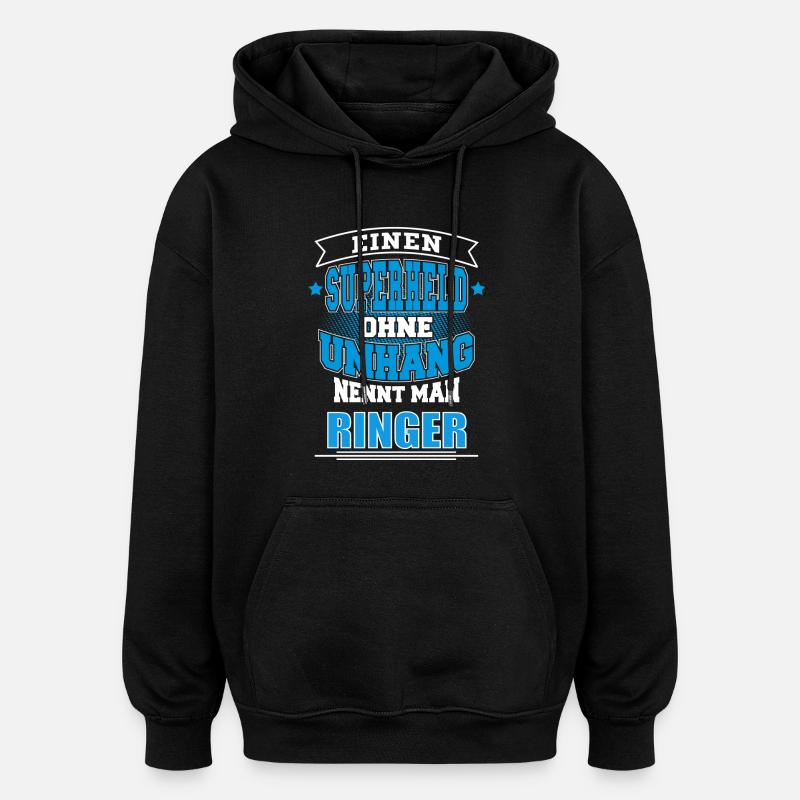 RINGER - Oversized Unisex Hoodie - Schwarz