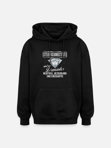 STEUERFACHANGESTELLTE -DM - Oversized Unisex Hoodie - Schwarz