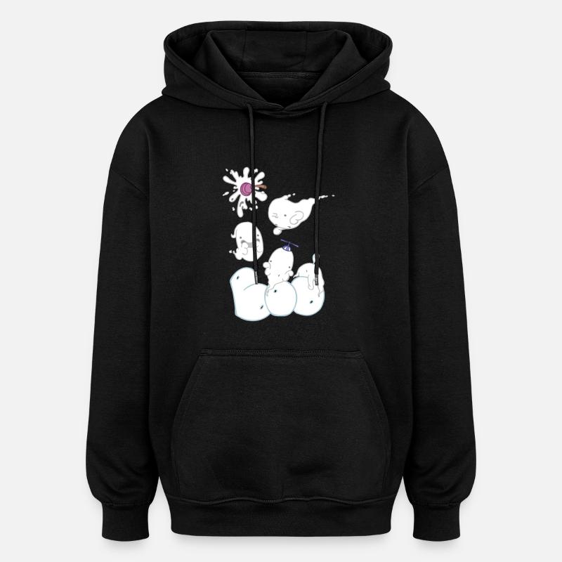 boo - Sweat à capuche oversize unisexe - noir