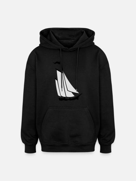 Segelboot / sailboat (2c) - Oversized Unisex Hoodie - black