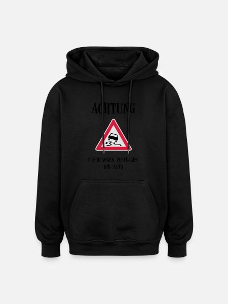 3 Schlangen - Oversized Unisex Hoodie - Schwarz