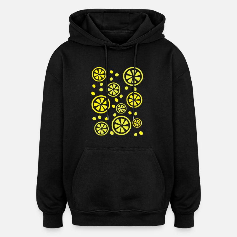 Lemon Lime Zitrusfrüchte - Oversized Unisex Hoodie - Schwarz