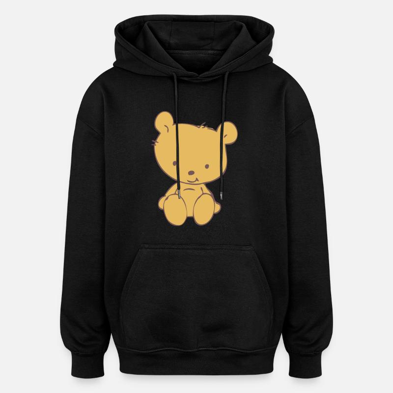 Toy Teddy Bear - Sweat à capuche oversize unisexe - noir